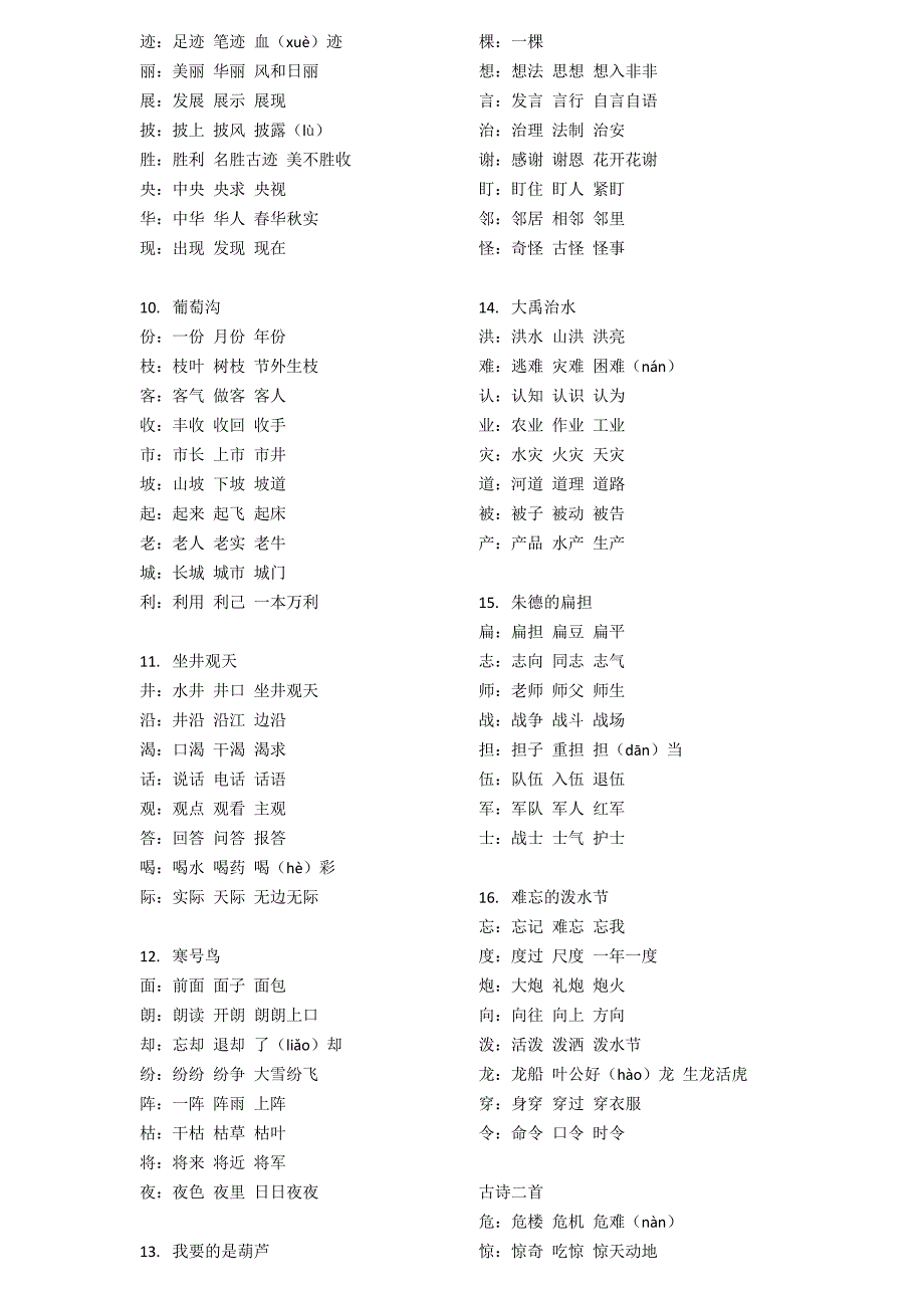 小学二年级语文词语_第3页