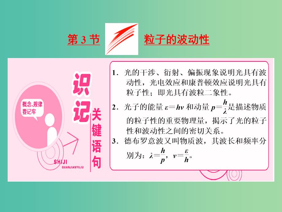 山东省专用2018-2019学年高中物理第十七章波粒二象性第3节粒子的波动性课件新人教版选修3 .ppt_第1页