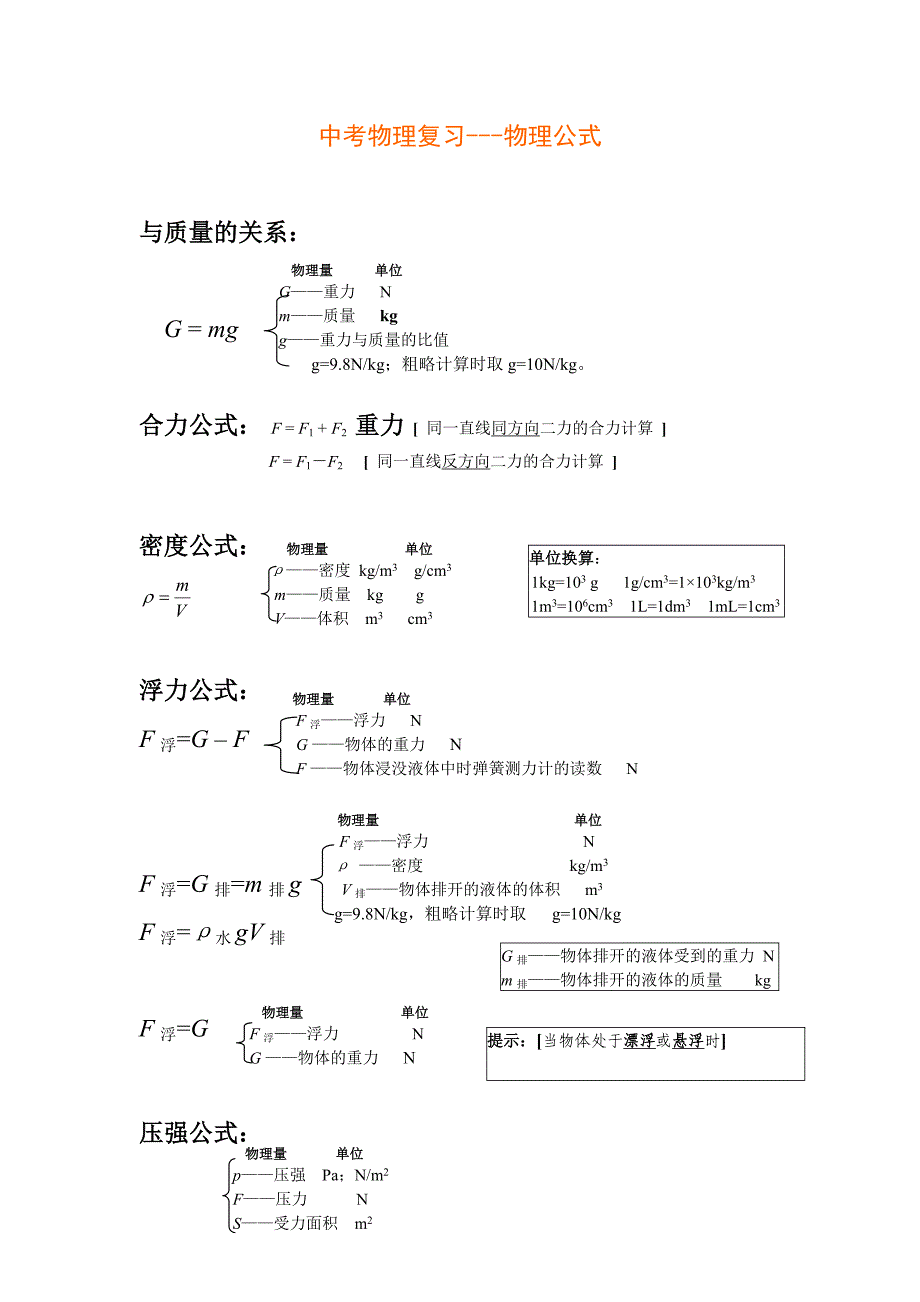 中考物理复习2_第1页