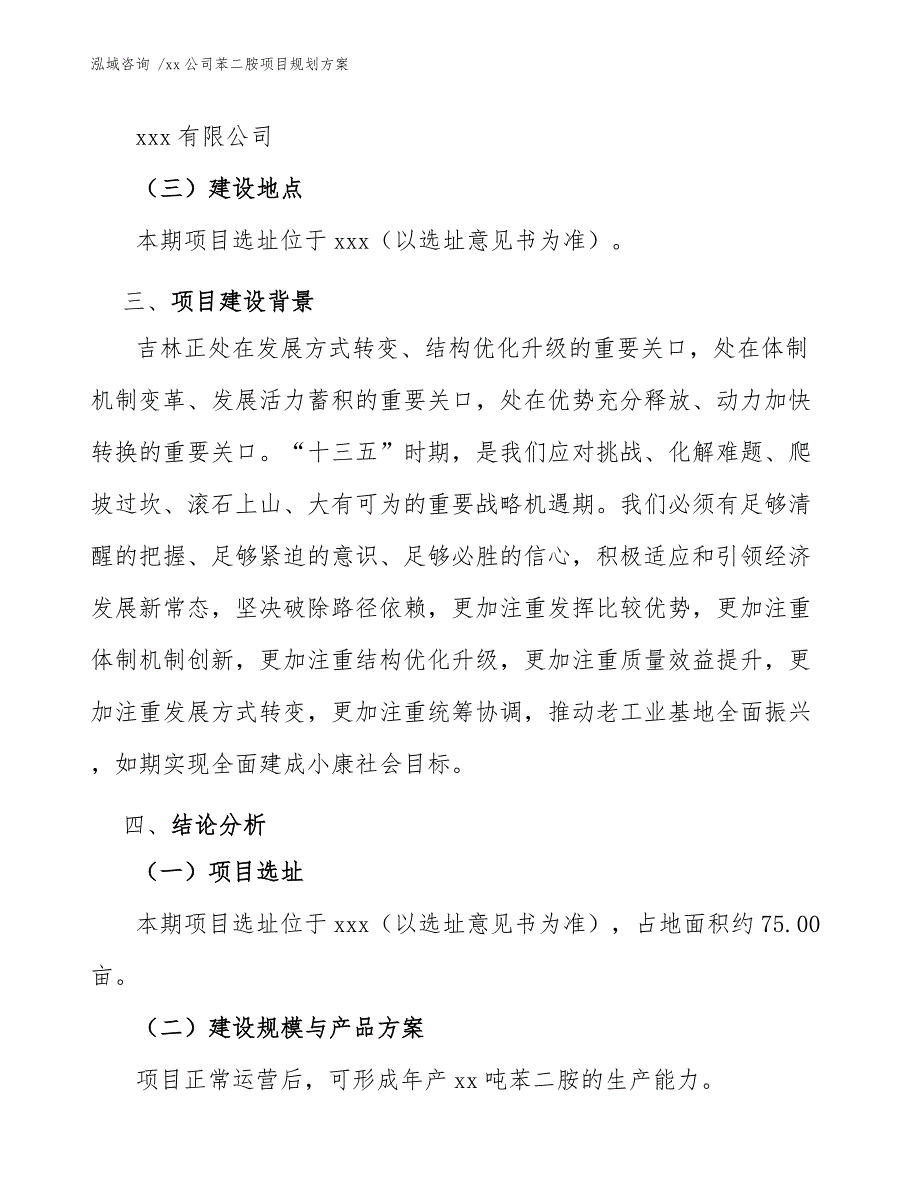 xx公司苯二胺项目规划方案（参考模板）_第4页