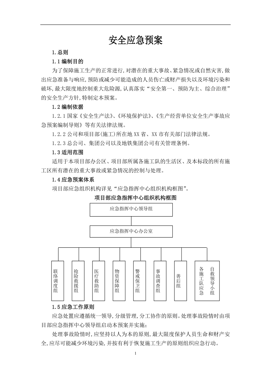 最新版安全应急预案范本(完整版)_第2页