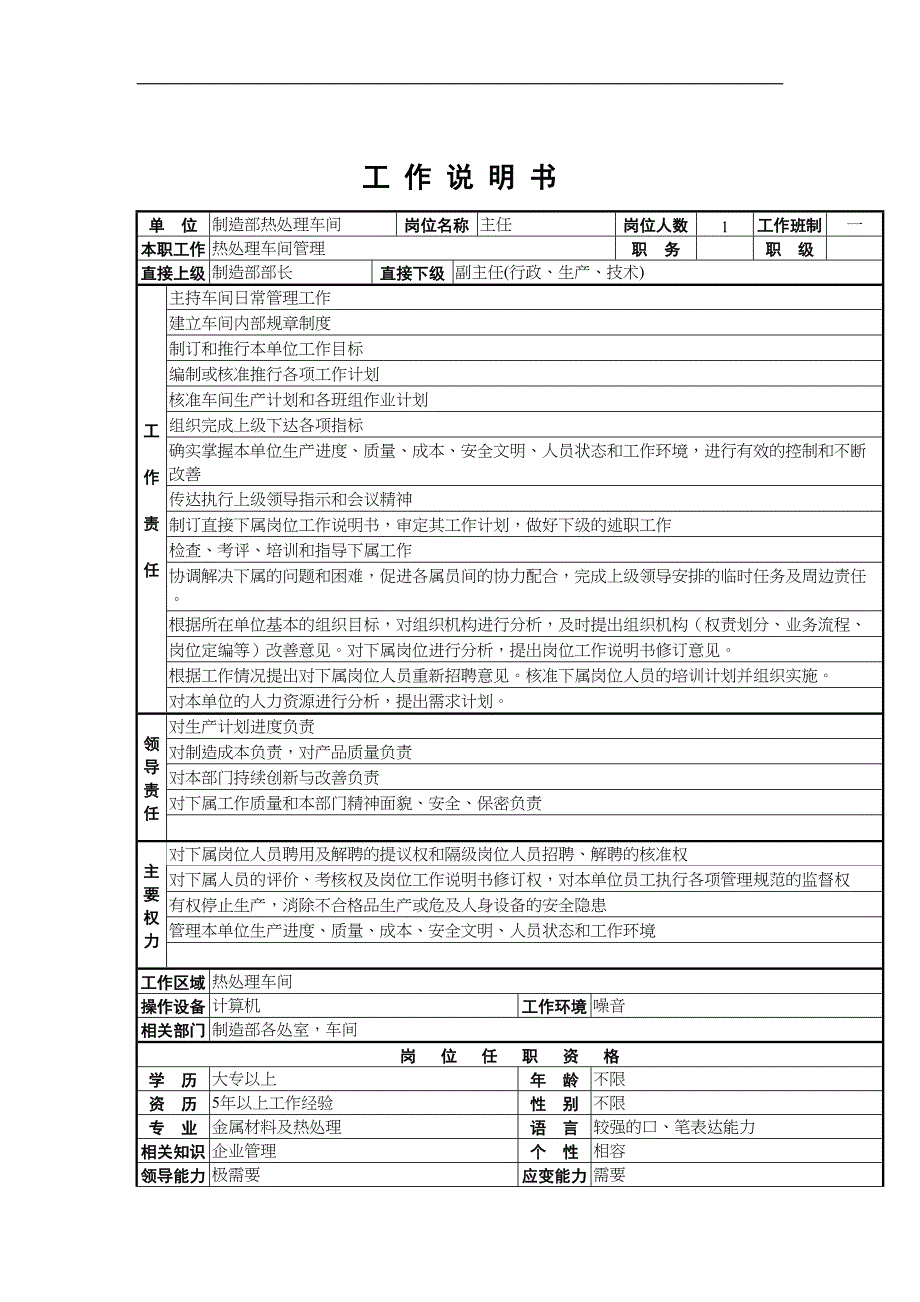 热处理车间工作说明书（天选打工人）.doc_第1页