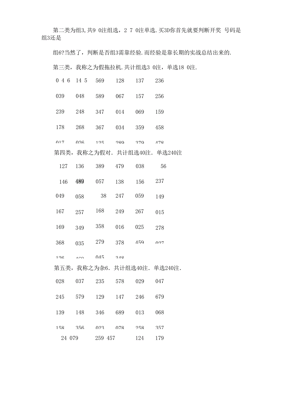 3D单选共分为1000注组选210注(120注组6_第2页