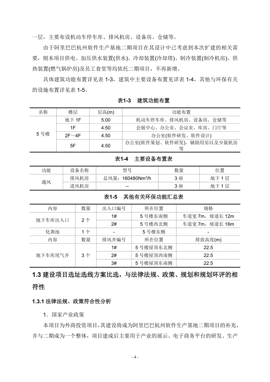 阿里巴巴（中国）网络技术有限公司杭州软件生产基地二期增资扩建项目环境影响报告书_第5页