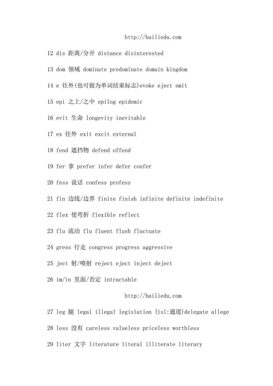 必看雅思词汇词根词缀经典浓缩_第2页