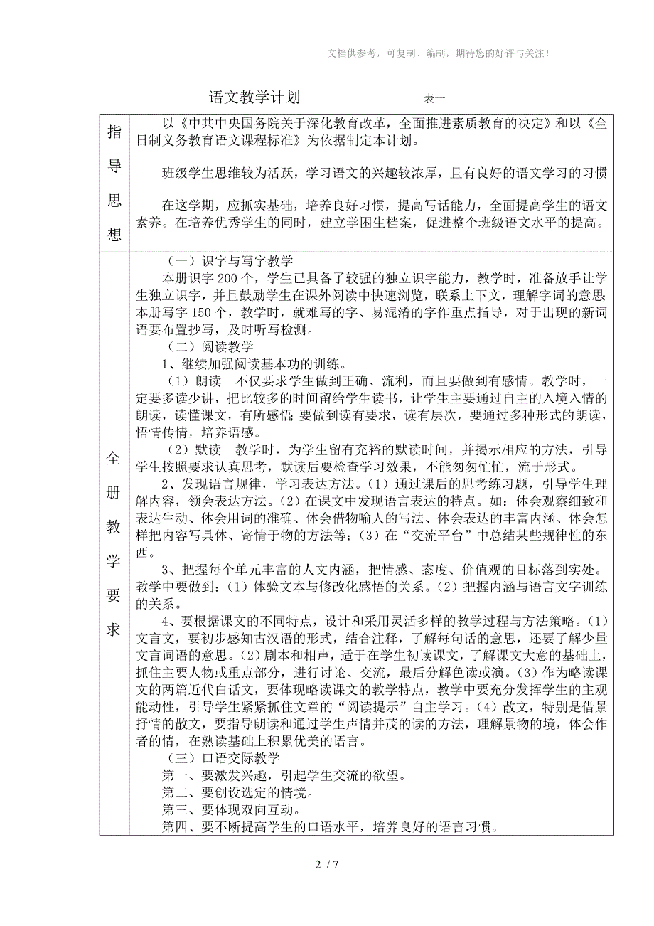 小学人教版五年级语文下册教学计划_第2页