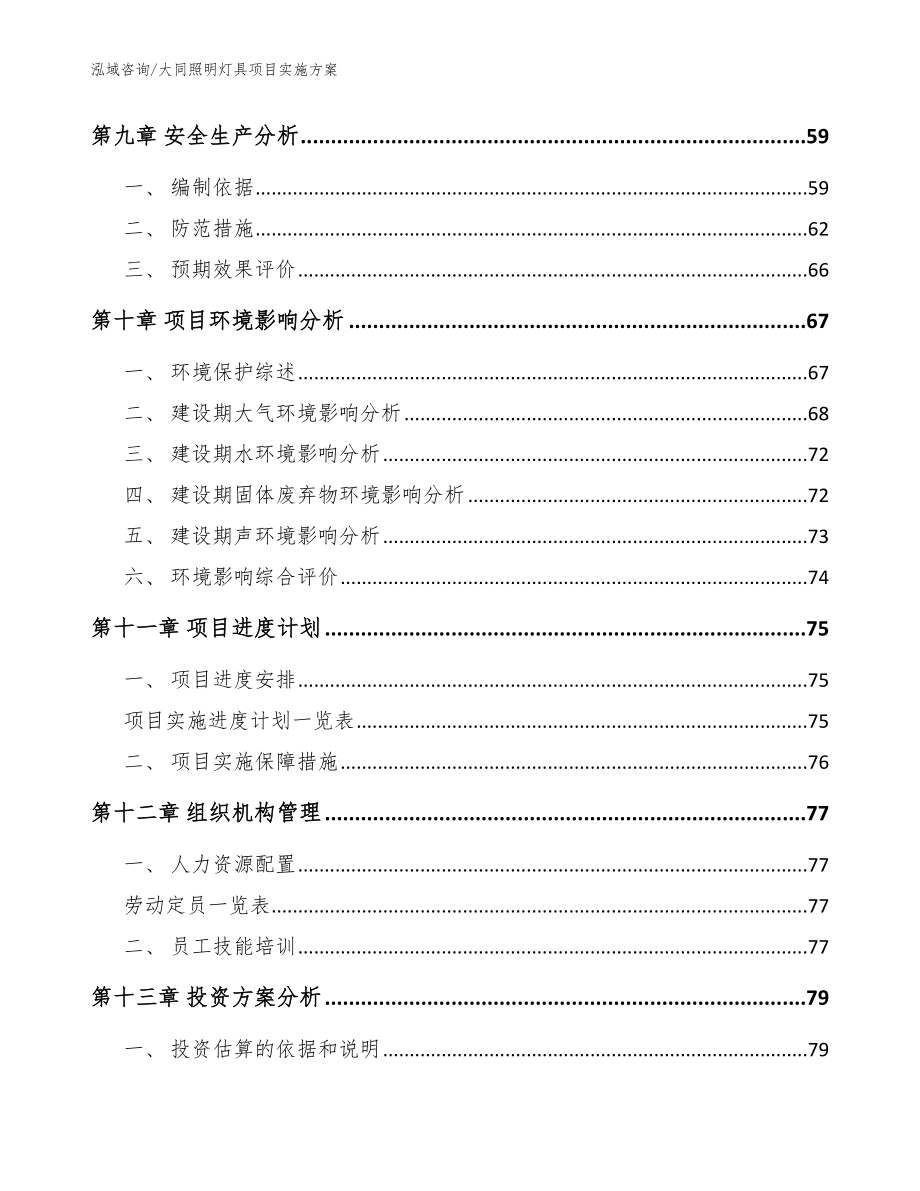 大同照明灯具项目实施方案模板_第4页