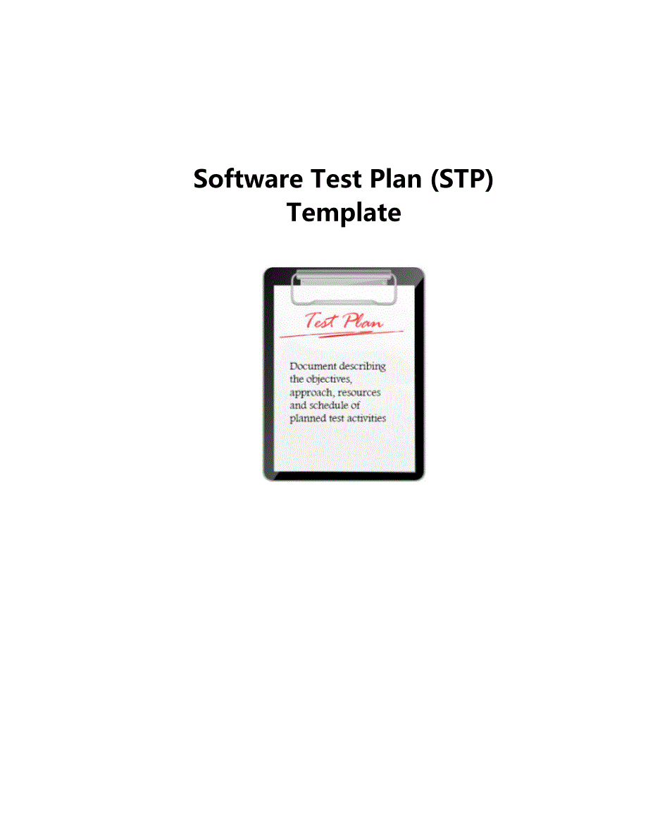 软件测试计划模板-英文版_第1页