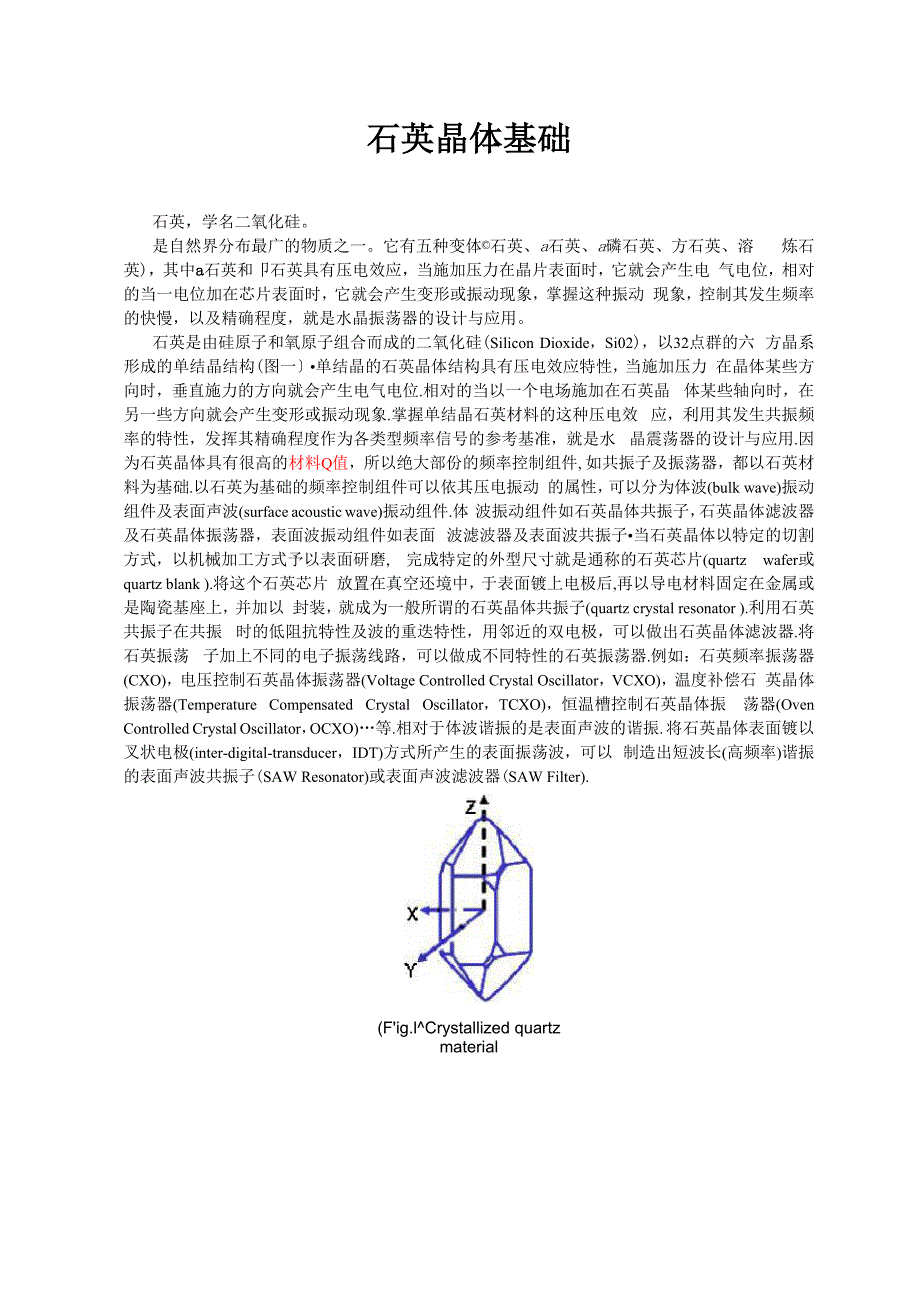 石英晶体基础_第1页