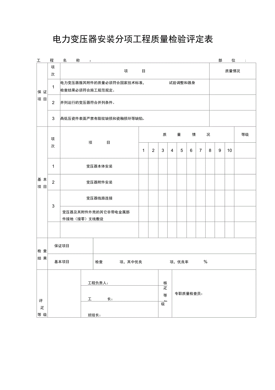 配管及管内穿线分项工程质量检验评定表_第4页