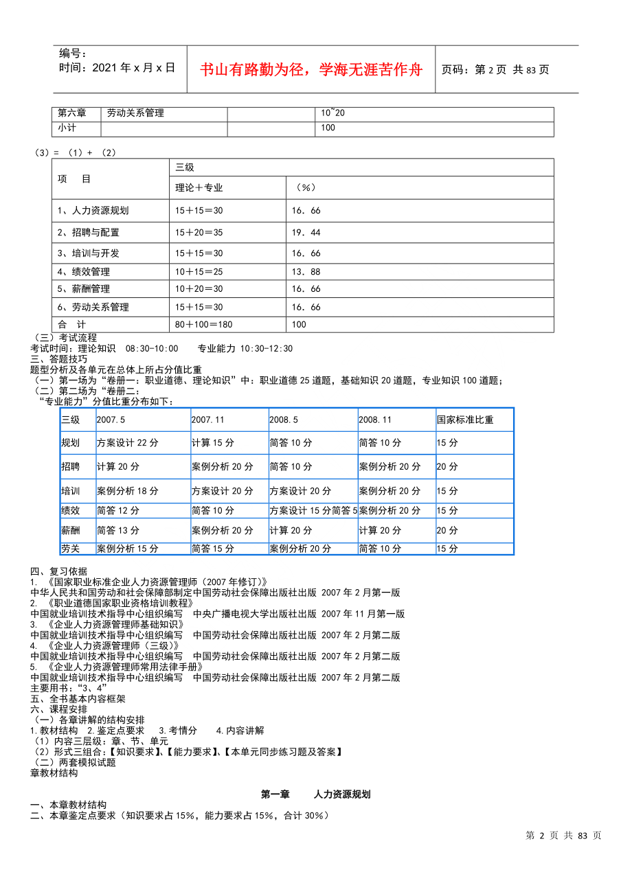 人力资源师三级资料大全_第2页