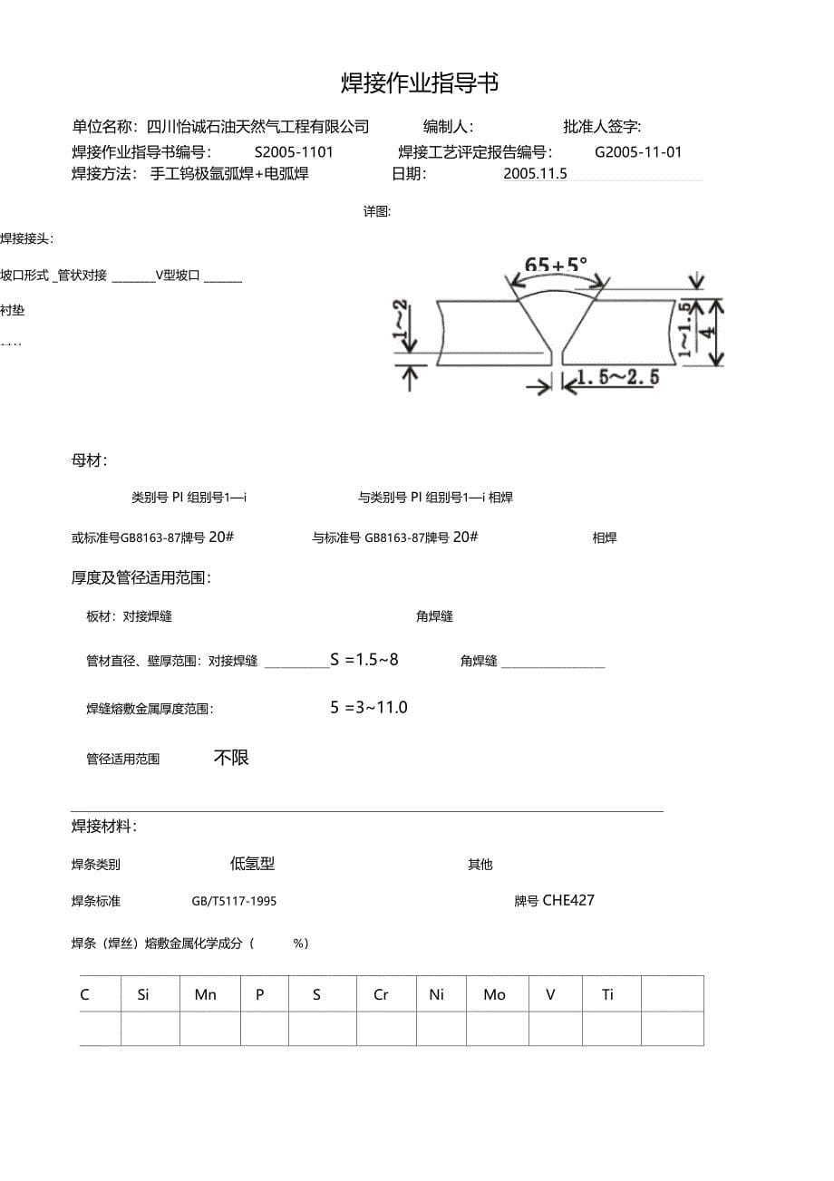 1焊接工艺评定氩弧焊2089&#215;4_第5页