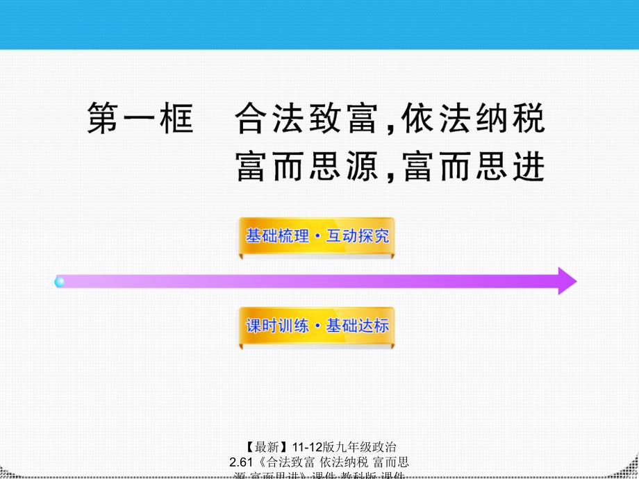 最新九年级政治2.61合法致富依法纳税富而思源富而思进课件教科课件_第1页