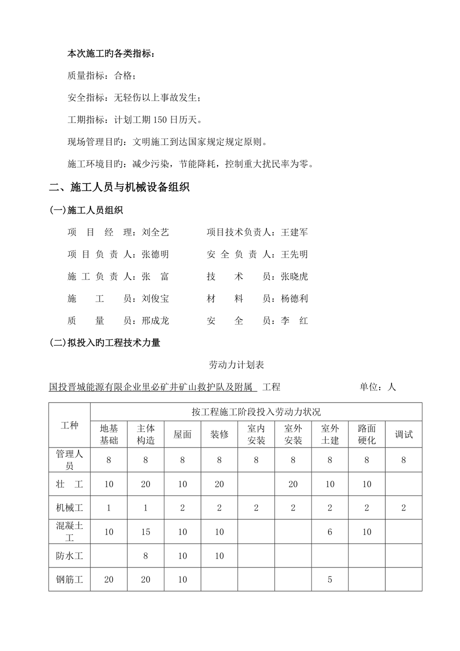 矿山救护队及附属工程施工组织设计_第3页