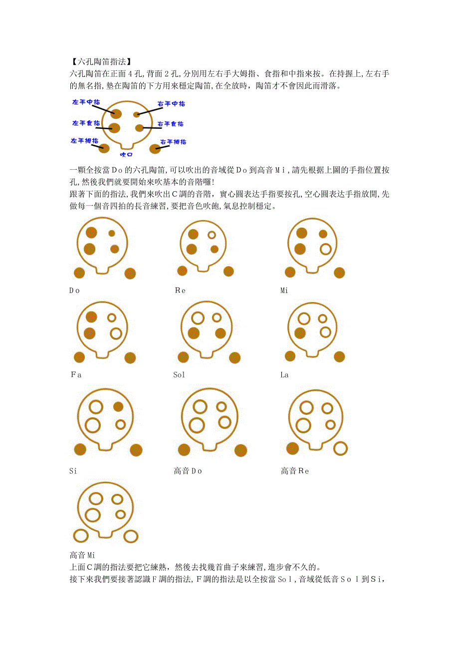 六孔陶笛指法_第1页