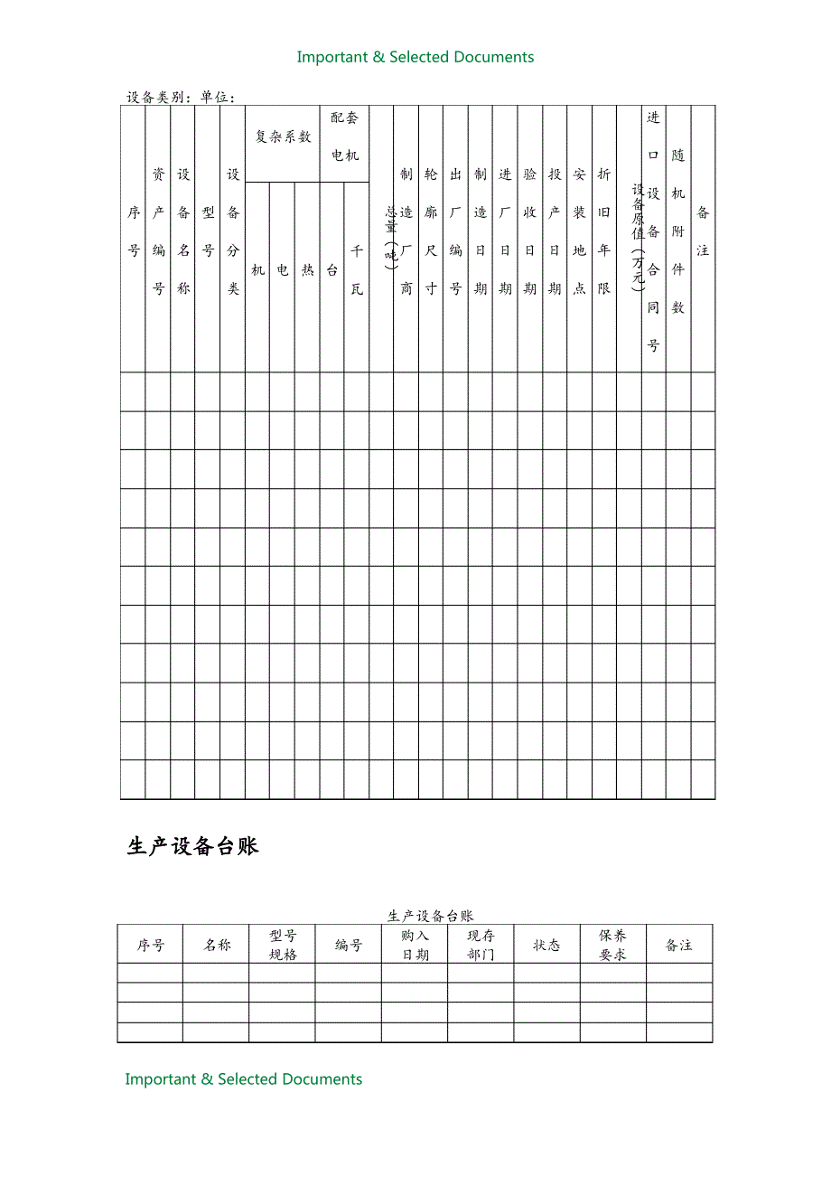 【Selected】设备管理应用表格大全.doc_第2页