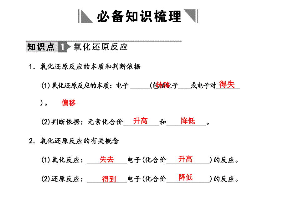 氧化还原反应知识点小结_第2页