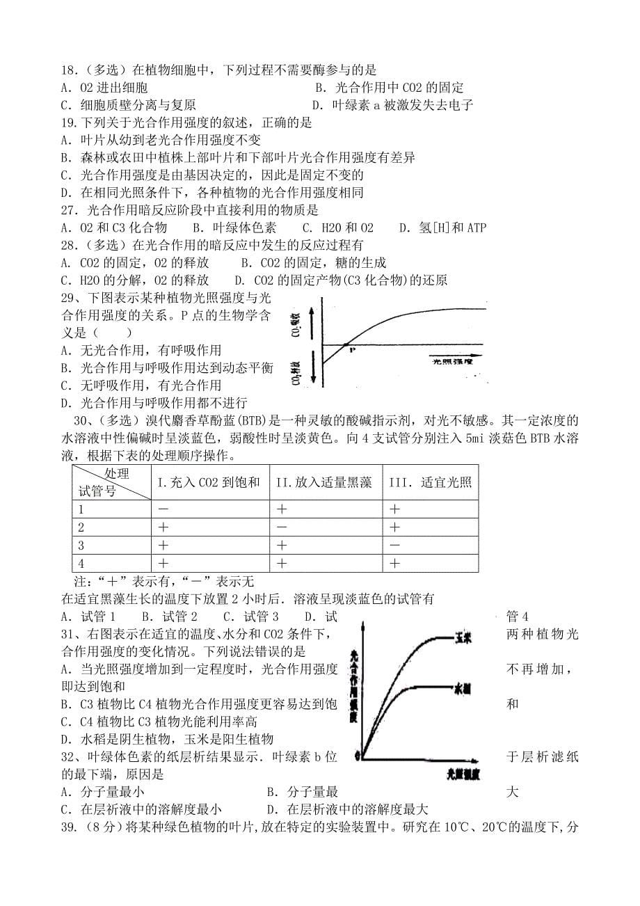 2022年高中生物选修光合作用_第5页