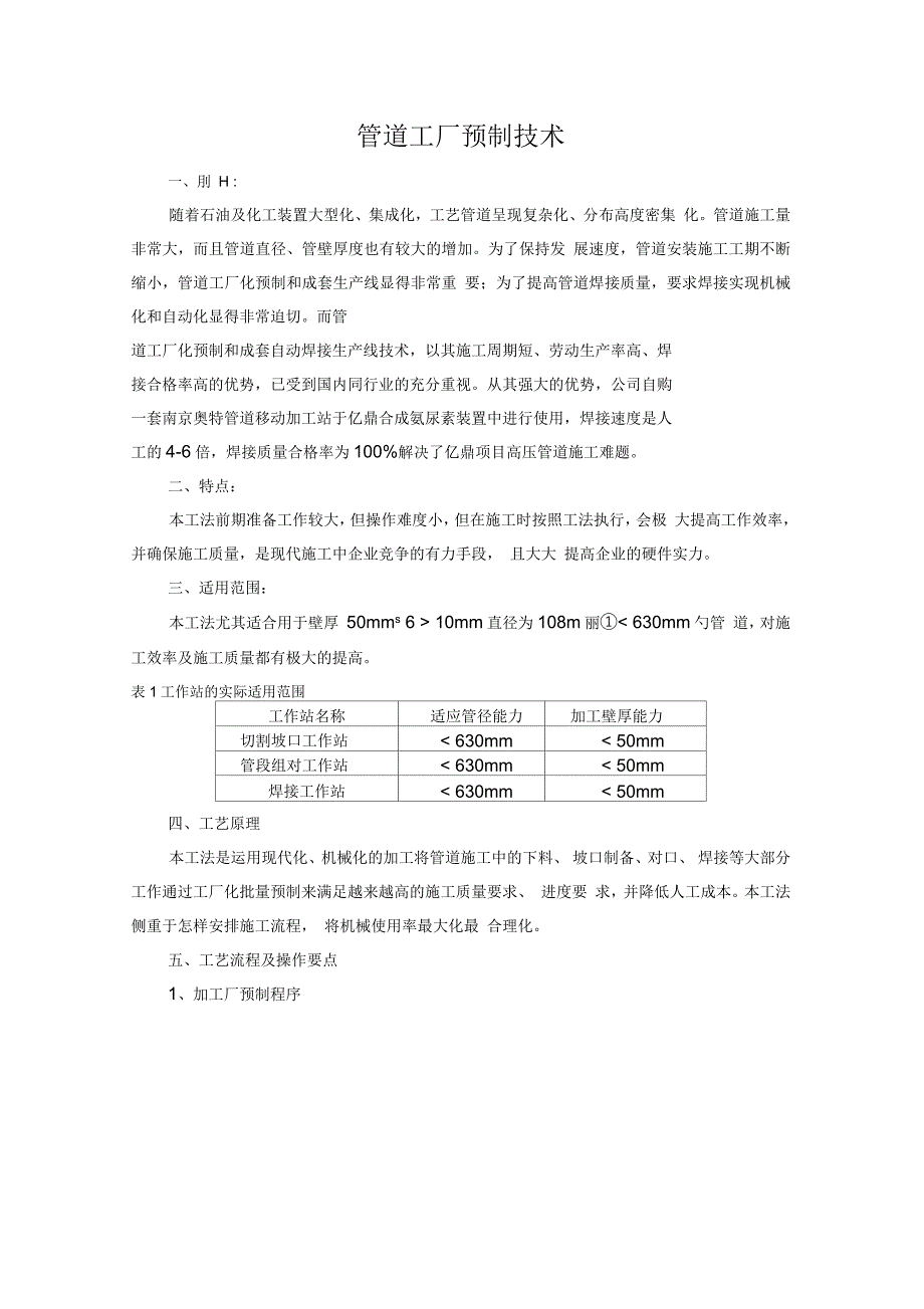 管道工厂化预制技术_第1页