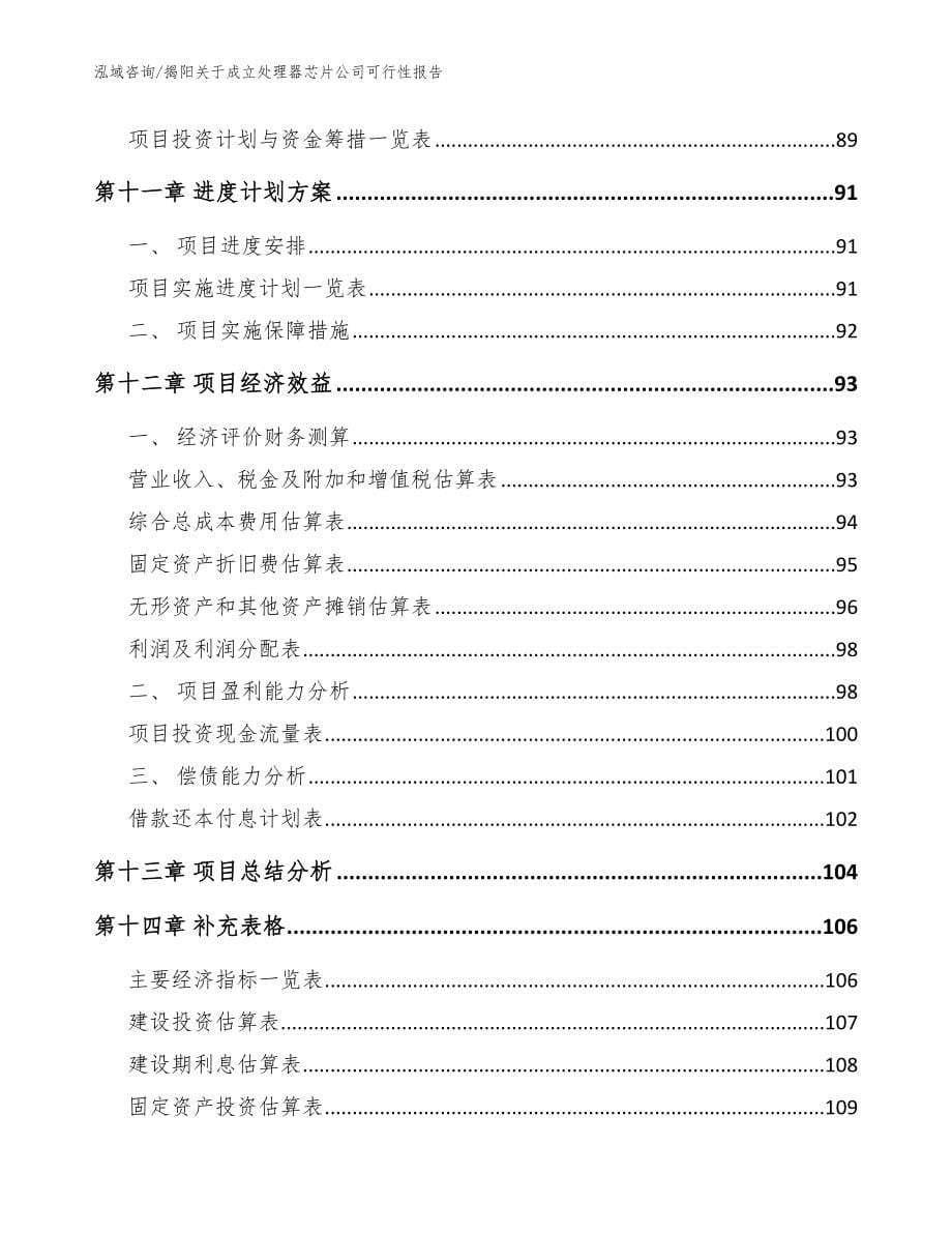 揭阳关于成立处理器芯片公司可行性报告_范文_第5页