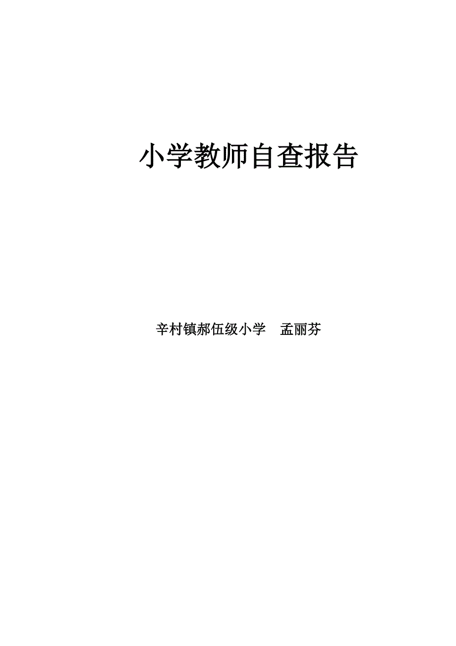 小学教师自查报告_第3页