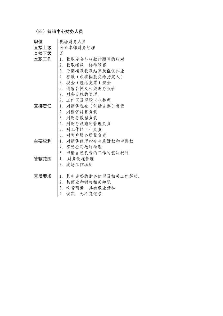 房地产营销中心组织架构及职能分工_第5页