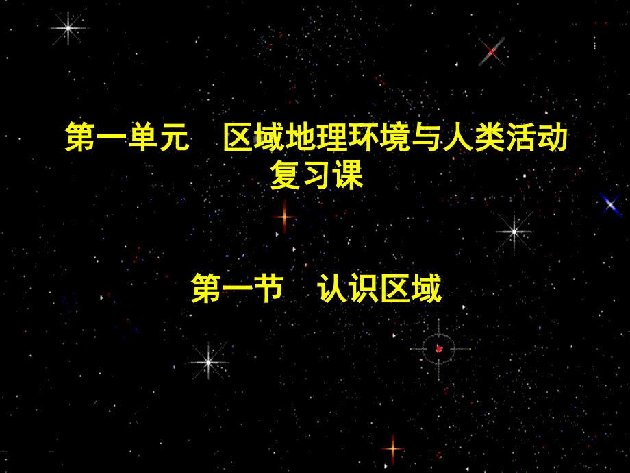 第一单元区域地理环境与人类活动复习课第一节认识区域_第1页