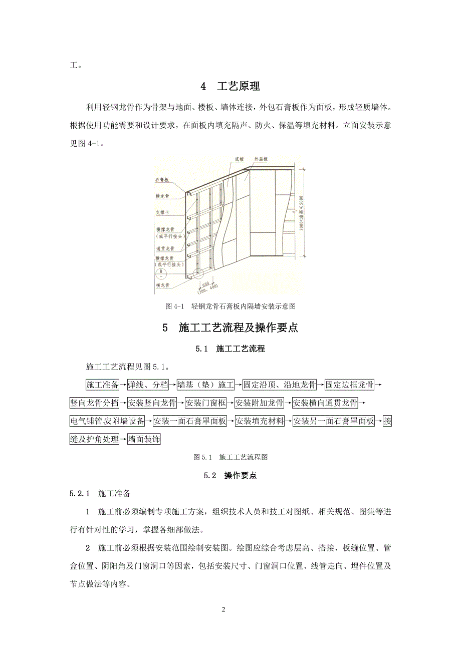 轻钢龙骨石膏板内隔墙施工工法.doc_第2页