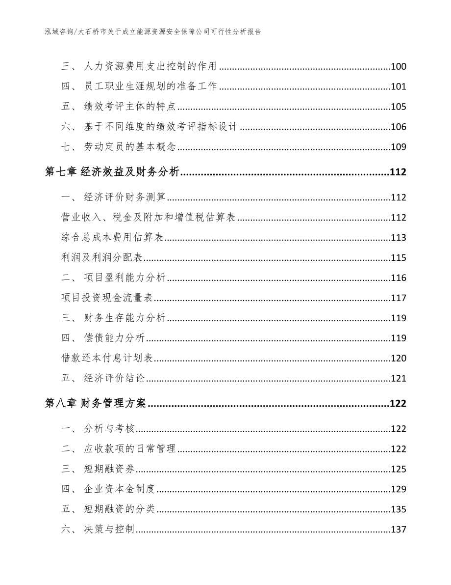 大石桥市关于成立能源资源安全保障公司可行性分析报告_模板参考_第5页