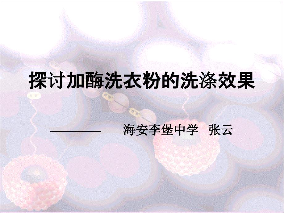 4.2探讨加酶洗衣粉的洗涤效果课件古振宣_第1页