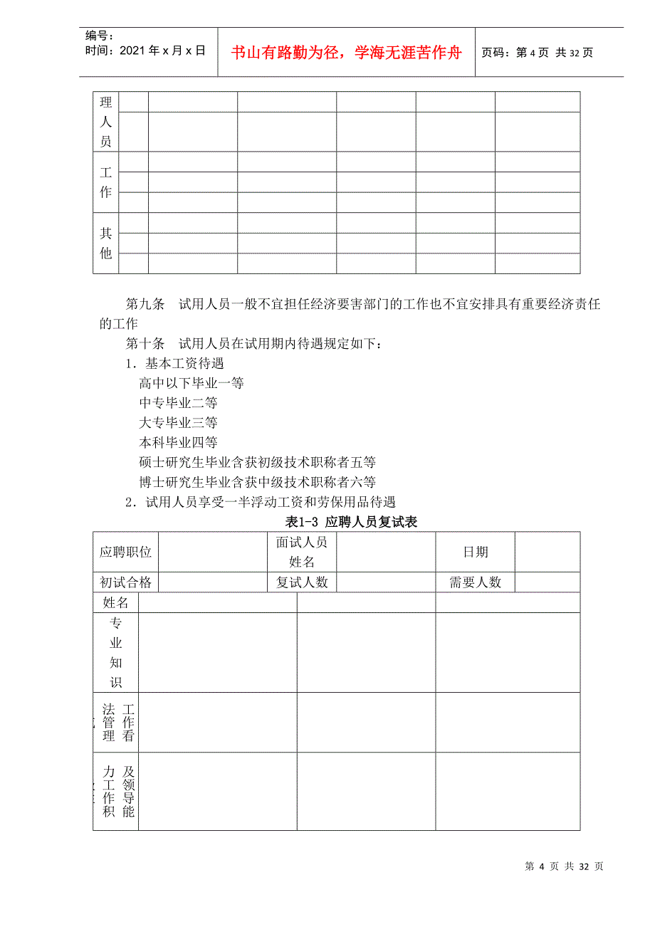 员工招聘管理制度(DOC31)(1)_第4页