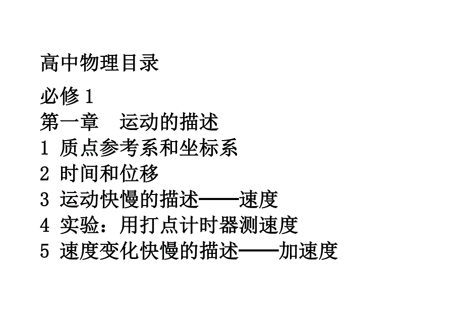 最新人教版高中物理目录.doc_第1页