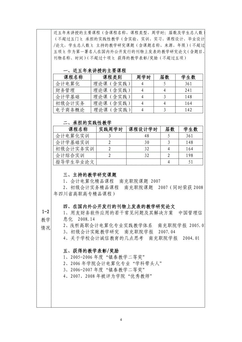 2009年度四川省精品课程申报表.doc_第4页