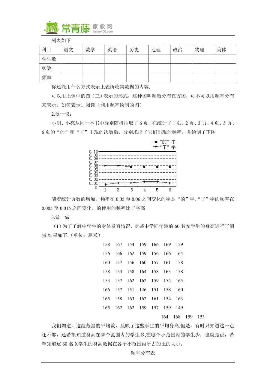 八年级数学下学期_第五章_数据的收集与处理_全套教学案北师大版.doc_第5页