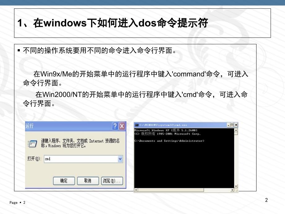 DOS命令的应用PPT课件_第2页