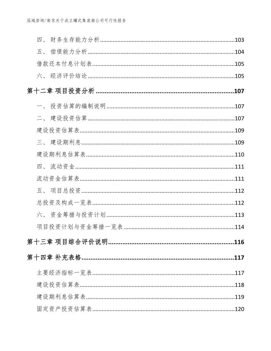 南京关于成立罐式集装箱公司可行性报告（模板范文）_第5页