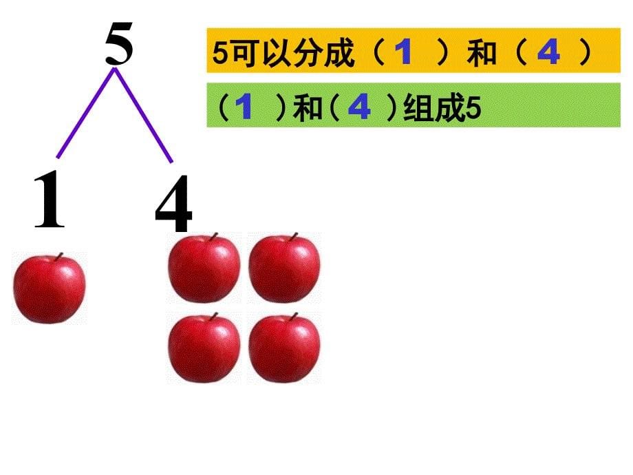 2012年人教版一年级数学《2至5的分与合》_第5页