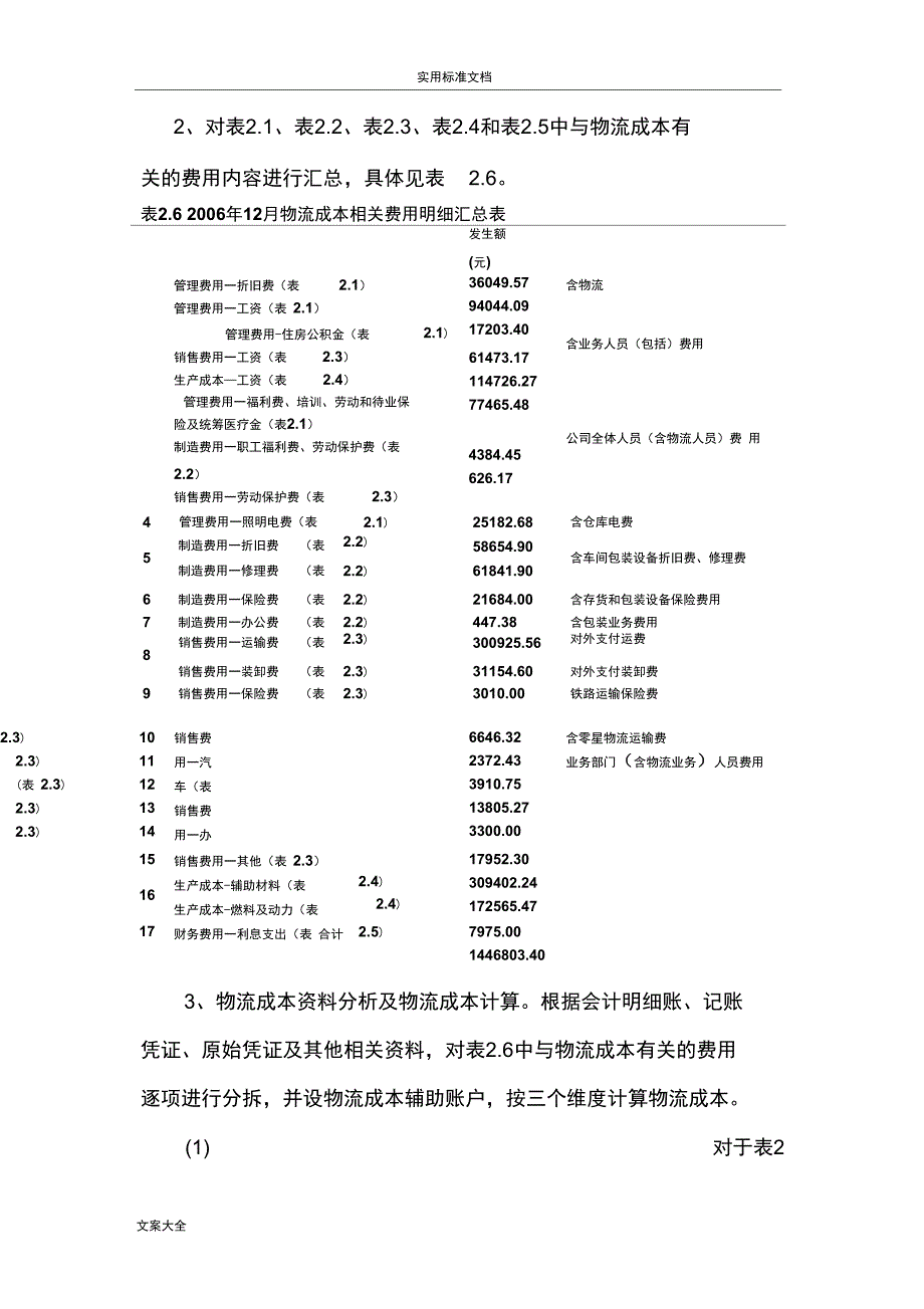 企业物流成本核算案例_第4页