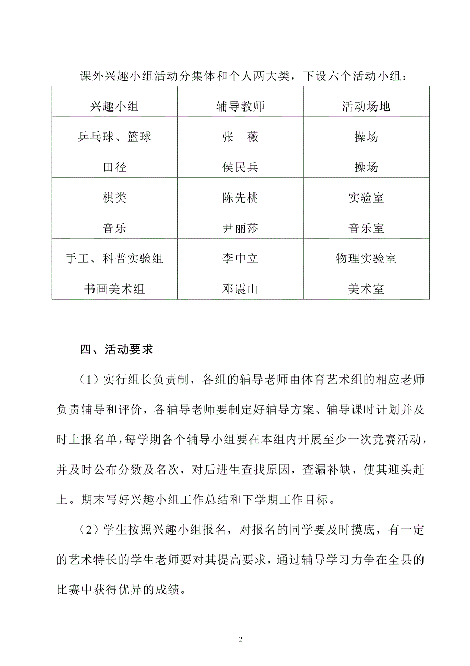 下学期 课外兴趣小组活动计划_第2页