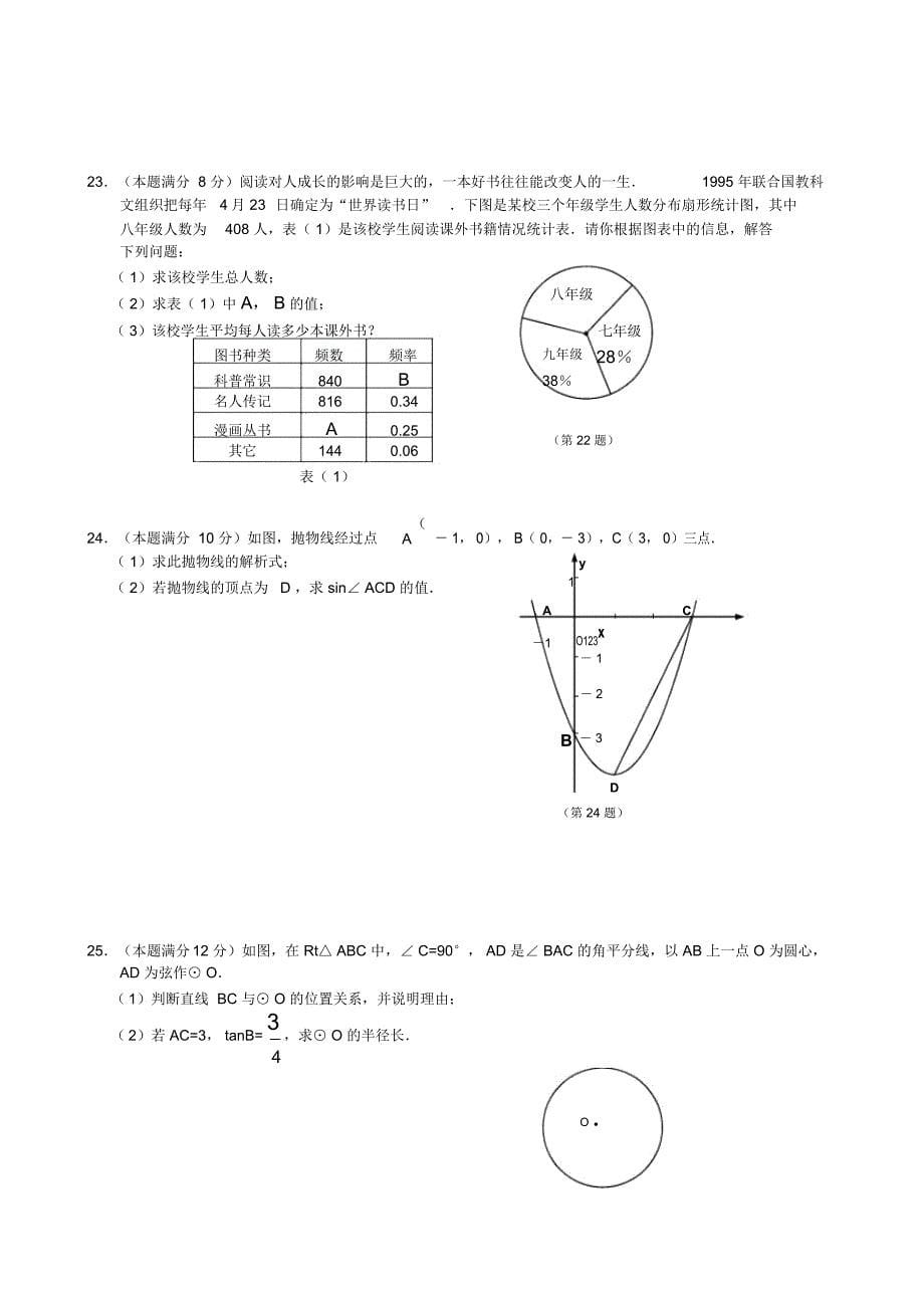 江苏省南通市崇川区中考模拟试题(数学)_第5页