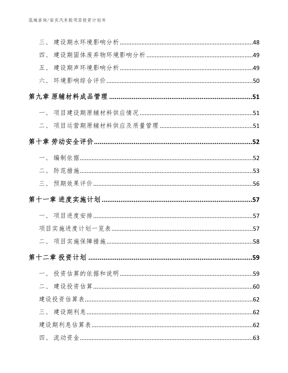 安庆汽车胶项目投资计划书【范文参考】_第3页