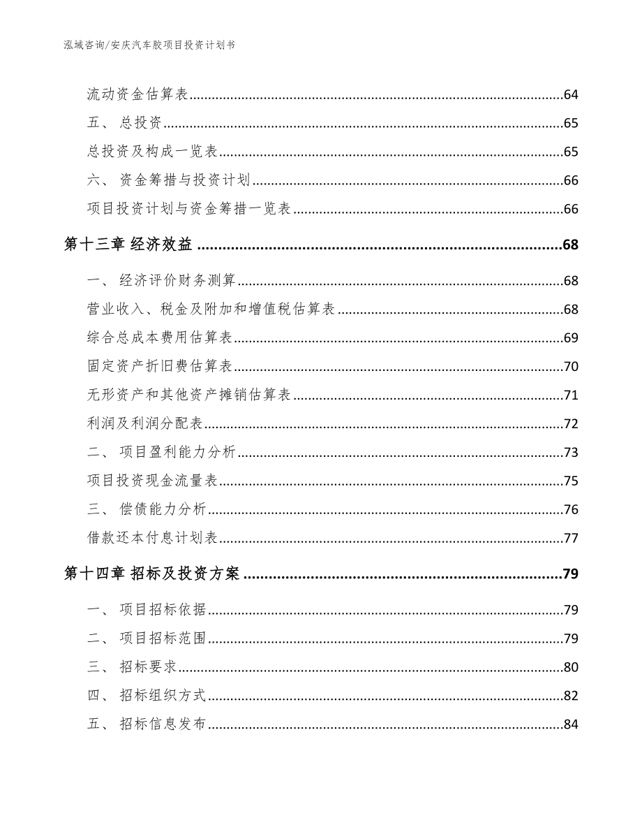 安庆汽车胶项目投资计划书【范文参考】_第4页