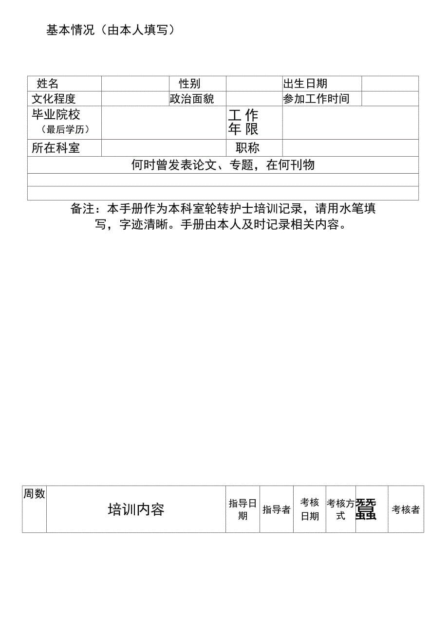 ICU轮转护士培训计划和手册_第5页