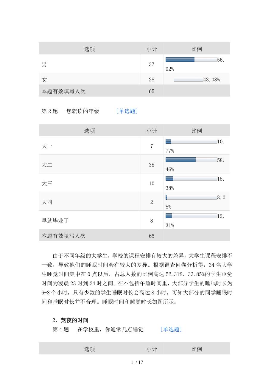 关于大学生熬夜情况调查报告.doc_第3页