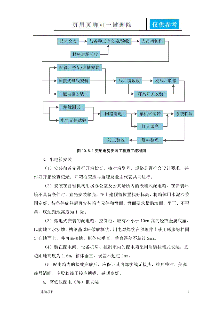 变配电房施工方案【土建建筑】_第2页