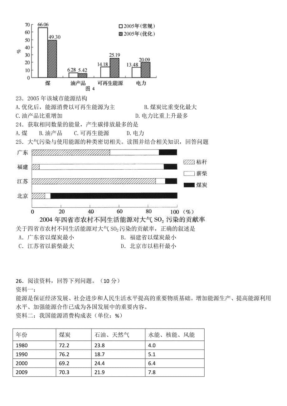 能源资源的开发习题_第5页