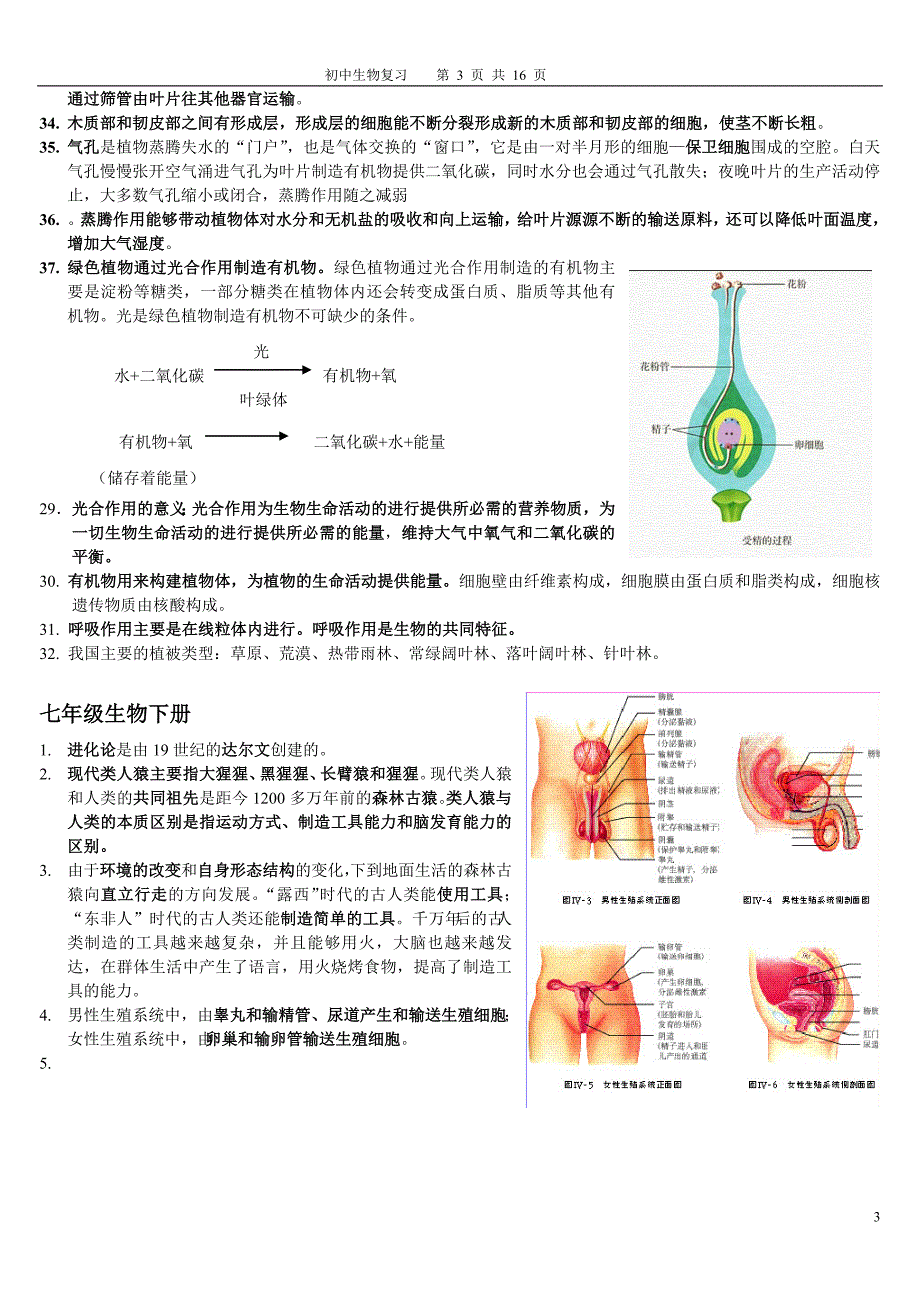 初中生物总复习资料{超全}新人教版_第3页