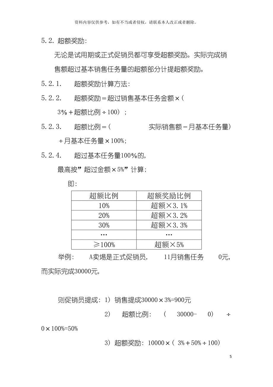 电器有限公司促销员等级评定和薪酬制度模板.doc_第5页