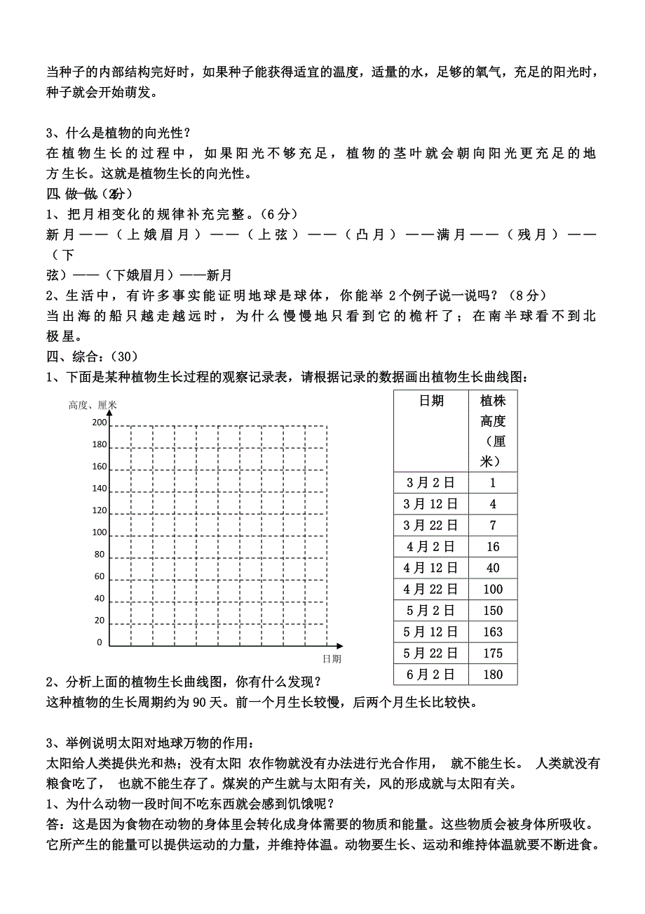 粤教版五年级下册科学综合试卷_第4页