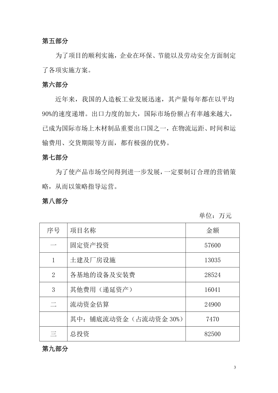 人造板精深加工项目商业计划书可行性研究报告.doc_第3页